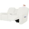 Easy-Going 1 Piece Stretch Reclining Loveseat with Middle Console Slipcover, 2 Seater Loveseat Recliner Cover with Holder and Storage, Recliner Couch Sofa Cover, Furniture Protector Dark Gray(Cream)