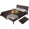 Easy-Going 100% Waterproof Dog Bed Cover, Non-Slip Pet Blanket for Furniture, Washable Couch Cover, Repleasement Sofa Cover (68×82 in,Gray)(Chocolate)