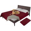 Easy-Going 100% Waterproof Dog Bed Cover, Non-Slip Pet Blanket for Furniture, Washable Couch Cover, Repleasement Sofa Cover (68×82 in,Gray)(Christmas Red)
