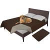 Easy-Going 100% Waterproof Dog Bed Cover, Non-Slip Pet Blanket for Furniture, Washable Couch Cover, Repleasement Sofa Cover (68×82 in,Gray)(Coffee)