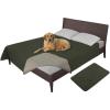 Easy-Going 100% Waterproof Dog Bed Cover, Non-Slip Pet Blanket for Furniture, Washable Couch Cover, Repleasement Sofa Cover (68×82 in,Gray)(Dark Green)