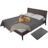 Easy-Going 100% Waterproof Dog Bed Cover, Non-Slip Pet Blanket for Furniture, Washable Couch Cover, Repleasement Sofa Cover (68×82 in,Gray)(Grey)