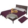 Easy-Going 100% Waterproof Dog Bed Cover, Non-Slip Pet Blanket for Furniture, Washable Couch Cover, Repleasement Sofa Cover (68×82 in,Gray)(Wine)