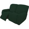 Easy-Going 8 Pieces Recliner Sofa Stretch Sofa Slipcover Sofa Cover Furniture Protector Couch Soft with Elastic Bottom Kids, Spandex Jacquard Fabric Small Checks Dark Gray(Dark Green)