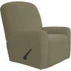 Easy-Going 8 Pieces Recliner Sofa Stretch Sofa Slipcover Sofa Cover Furniture Protector Couch Soft with Elastic Bottom Kids, Spandex Jacquard Fabric Small Checks Dark Gray(Khaki)