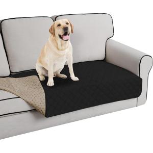 Easy-Going 100% Waterproof Dog Bed Cover, Non-Slip Pet Blanket for Furniture, Washable Couch Cover, Repleasement Sofa Cover (68×82 in,Gray)(Black)