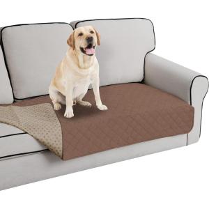 Easy-Going 100% Waterproof Dog Bed Cover, Non-Slip Pet Blanket for Furniture, Washable Couch Cover, Repleasement Sofa Cover (68×82 in,Gray)(Brown)