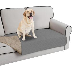 Easy-Going 100% Waterproof Dog Bed Cover, Non-Slip Pet Blanket for Furniture, Washable Couch Cover, Repleasement Sofa Cover (68×82 in,Gray)(Gray)