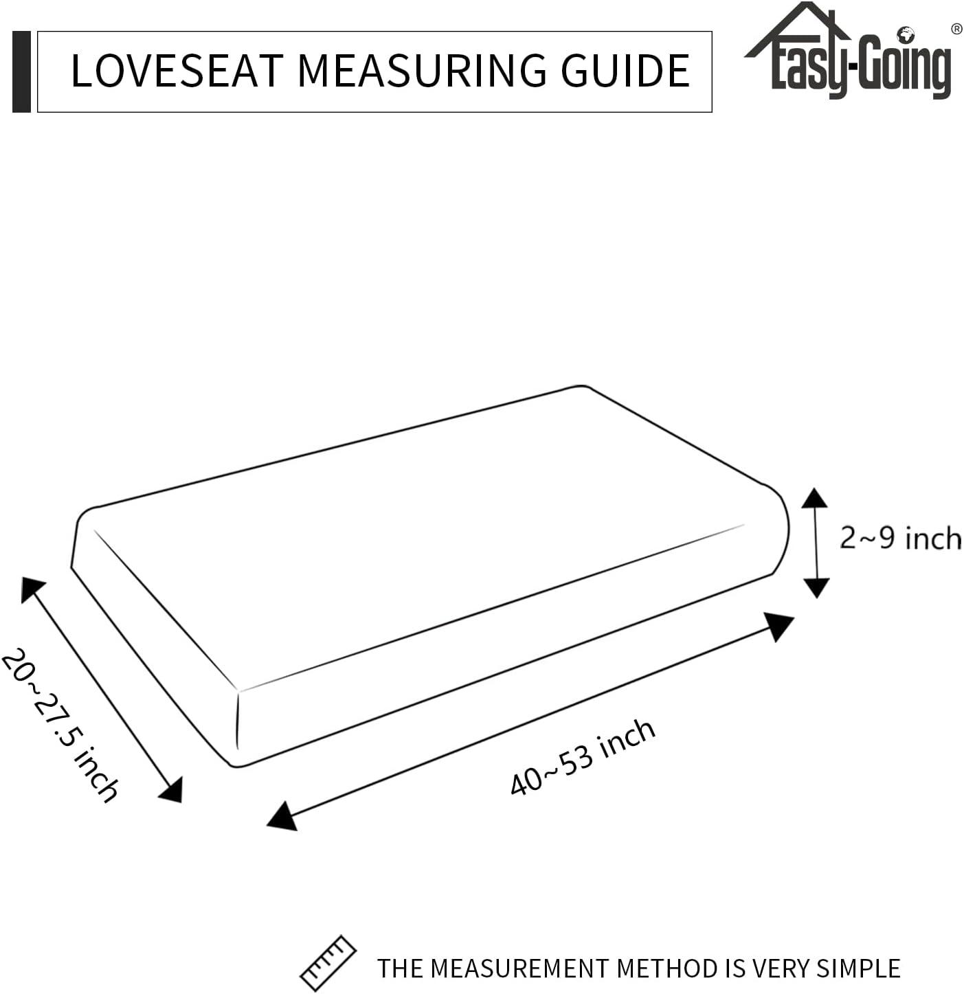 image:imageEasyGoing 100 Waterproof 4 Pieces Couch Cushion Covers for Sectional Sofa LeftRight L Shape Chaise Lounge Sofa Seat slipcover AntiSlip Sofa Cover 3 Seater 1 Chaise Dark GrayPeacock Blue
