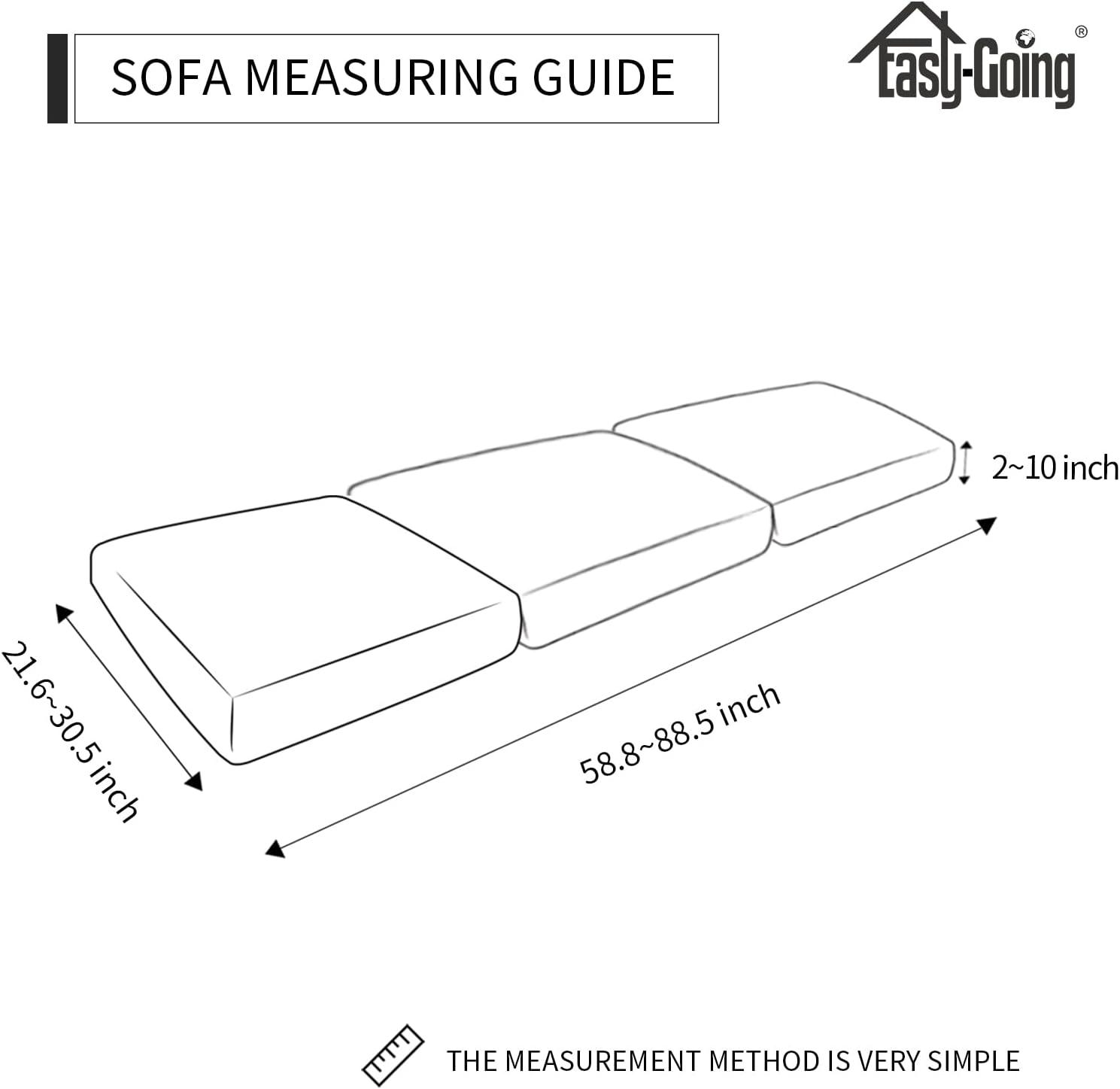 image:imageEasyGoing 100 Waterproof 4 Pieces Couch Cushion Covers for Sectional Sofa LeftRight L Shape Chaise Lounge Sofa Seat slipcover AntiSlip Sofa Cover 3 Seater 1 Chaise Dark GrayChristmas Red