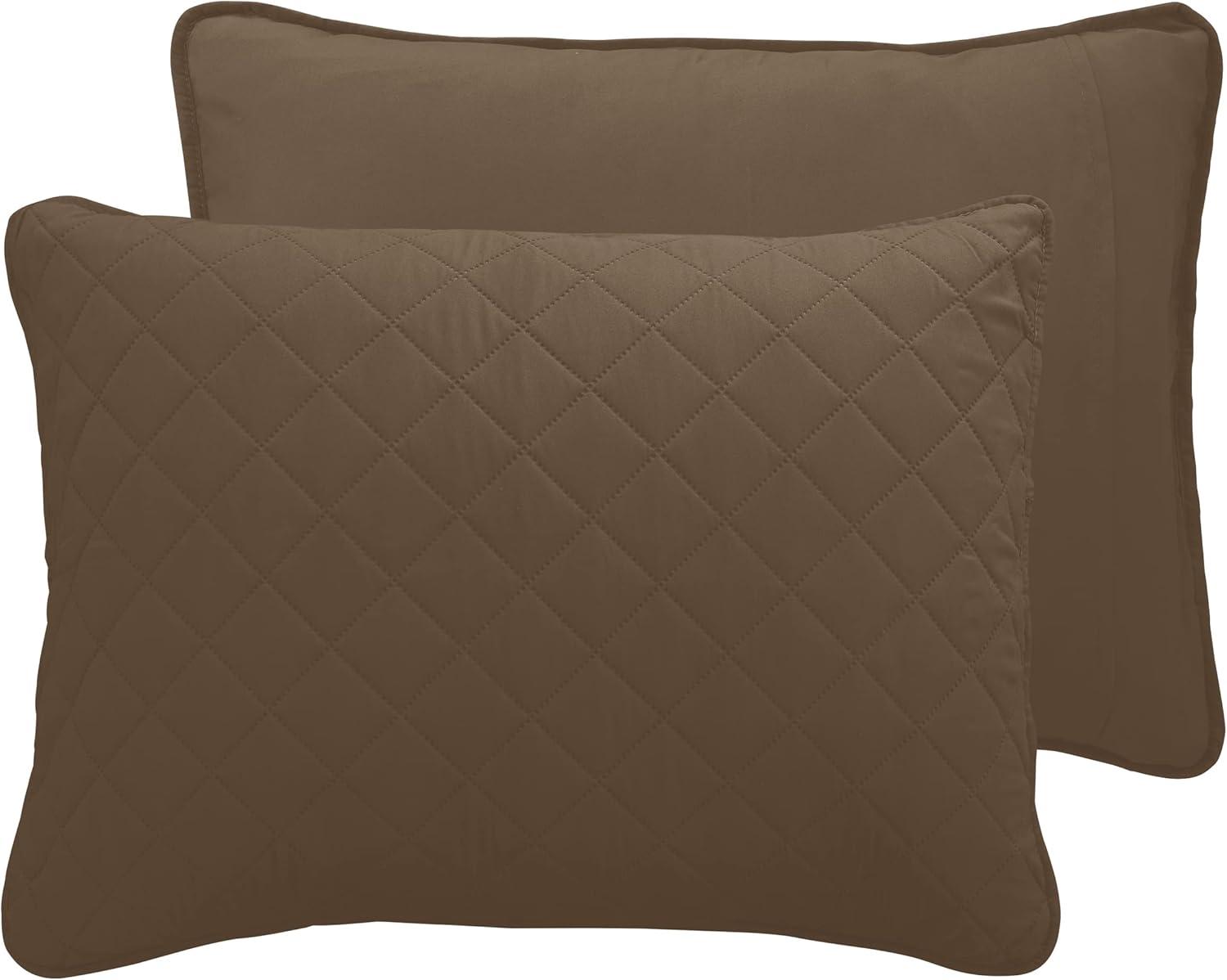 image:imageEasyGoing FullQueen Size Reversible Quilt Set with 1 Quilt and 2 Pillow Shams Soft Bed Quilt Cover Lightweight Microfiber Bedspread Water and Stain Resistant GrayLight GrayCamelIvory