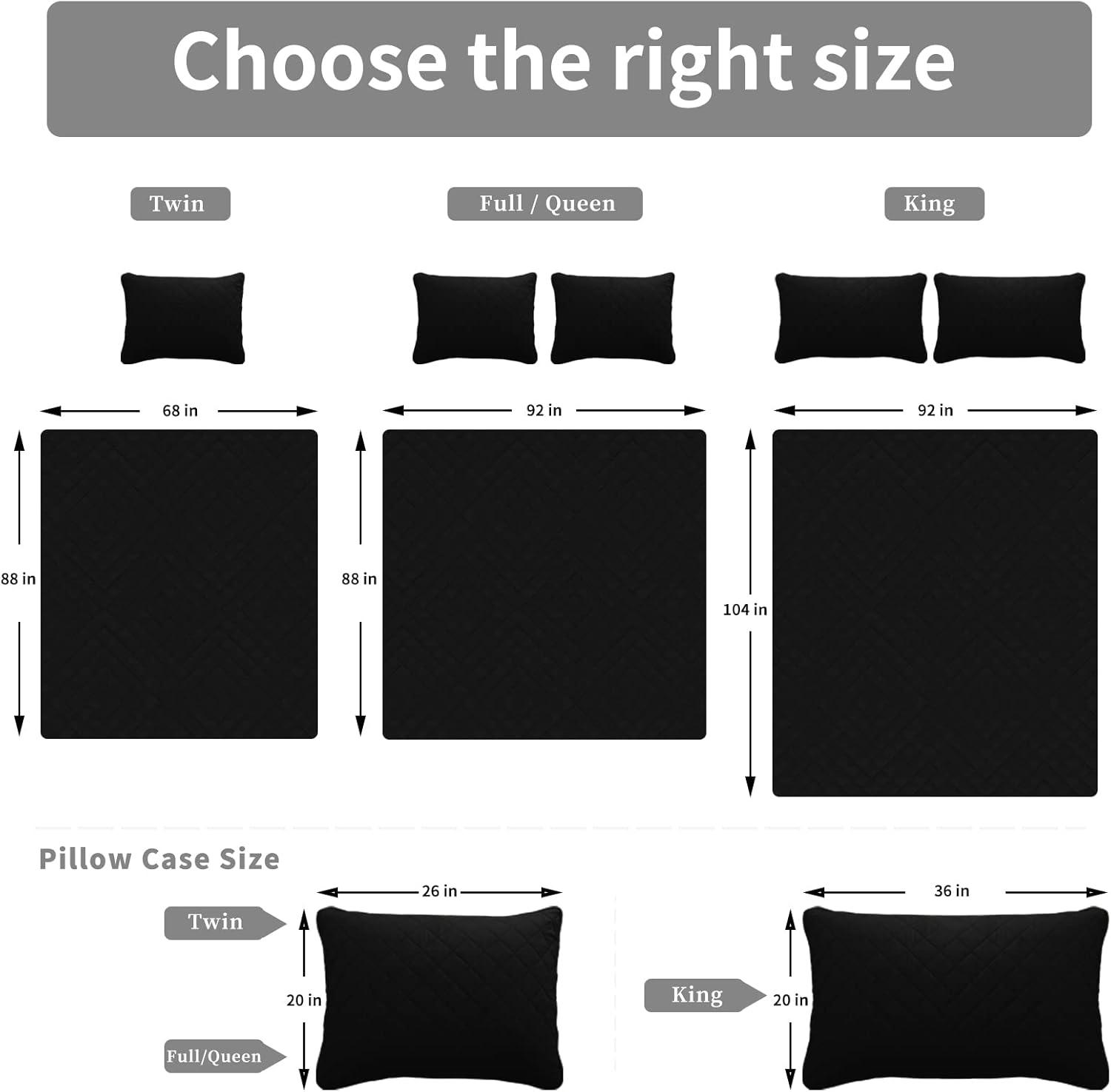 image:imageEasyGoing FullQueen Size Reversible Quilt Set with 1 Quilt and 2 Pillow Shams Soft Bed Quilt Cover Lightweight Microfiber Bedspread Water and Stain Resistant GrayLight GrayBlackBeige