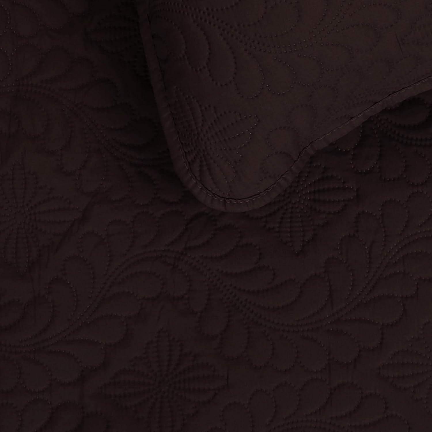 image:imageEasyGoing FullQueen Size Reversible Quilt Set with 1 Quilt and 2 Pillow Shams Soft Bed Quilt Cover Lightweight Microfiber Bedspread Water and Stain Resistant GrayLight GrayOlive LeafchocolateBeige