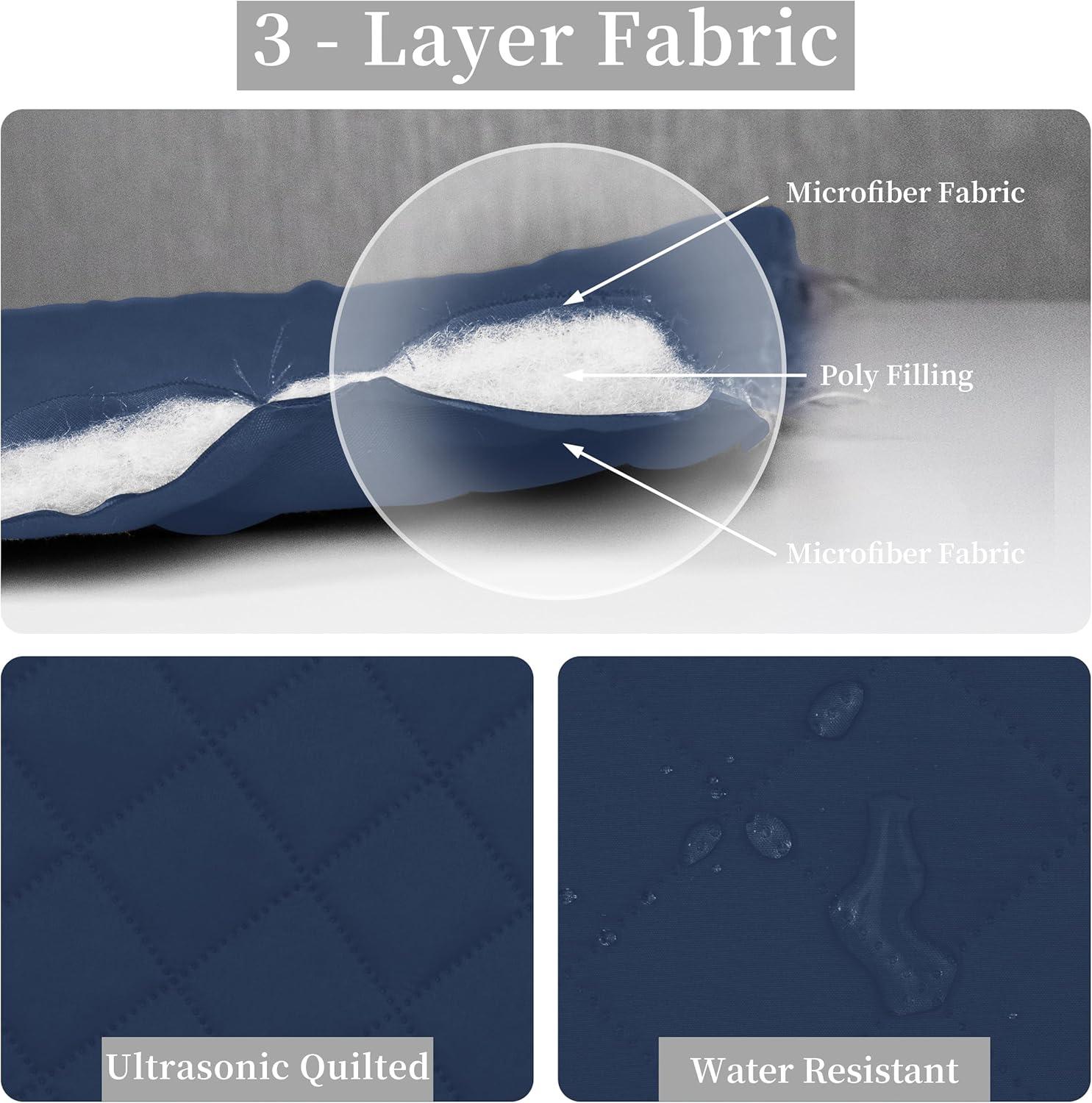image:imageEasyGoing FullQueen Size Reversible Quilt Set with 1 Quilt and 2 Pillow Shams Soft Bed Quilt Cover Lightweight Microfiber Bedspread Water and Stain Resistant GrayLight GrayDark BlueLight Blue