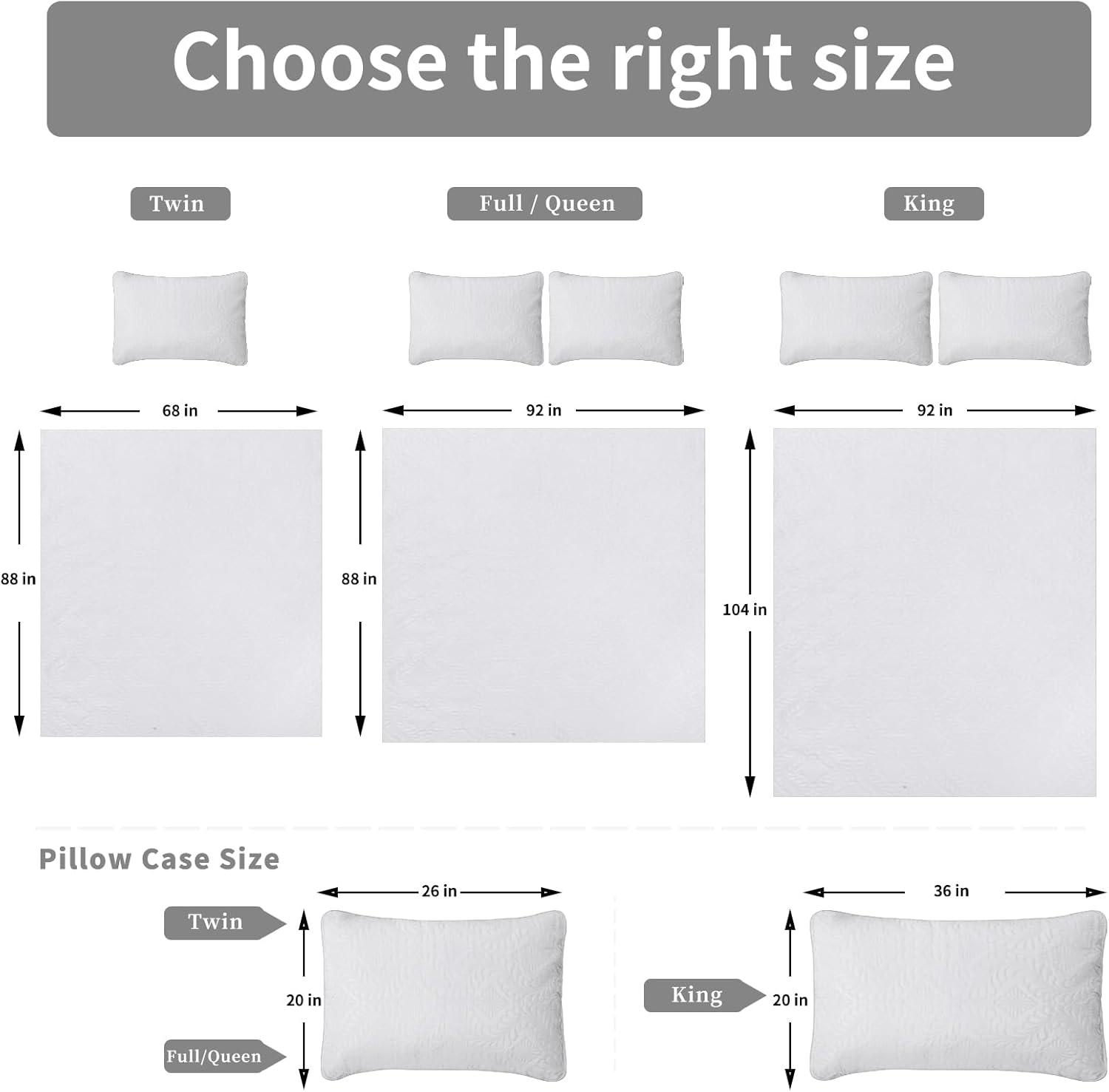 image:imageEasyGoing FullQueen Size Reversible Quilt Set with 1 Quilt and 2 Pillow Shams Soft Bed Quilt Cover Lightweight Microfiber Bedspread Water and Stain Resistant GrayLight GrayOlive LeafwhiteWhite