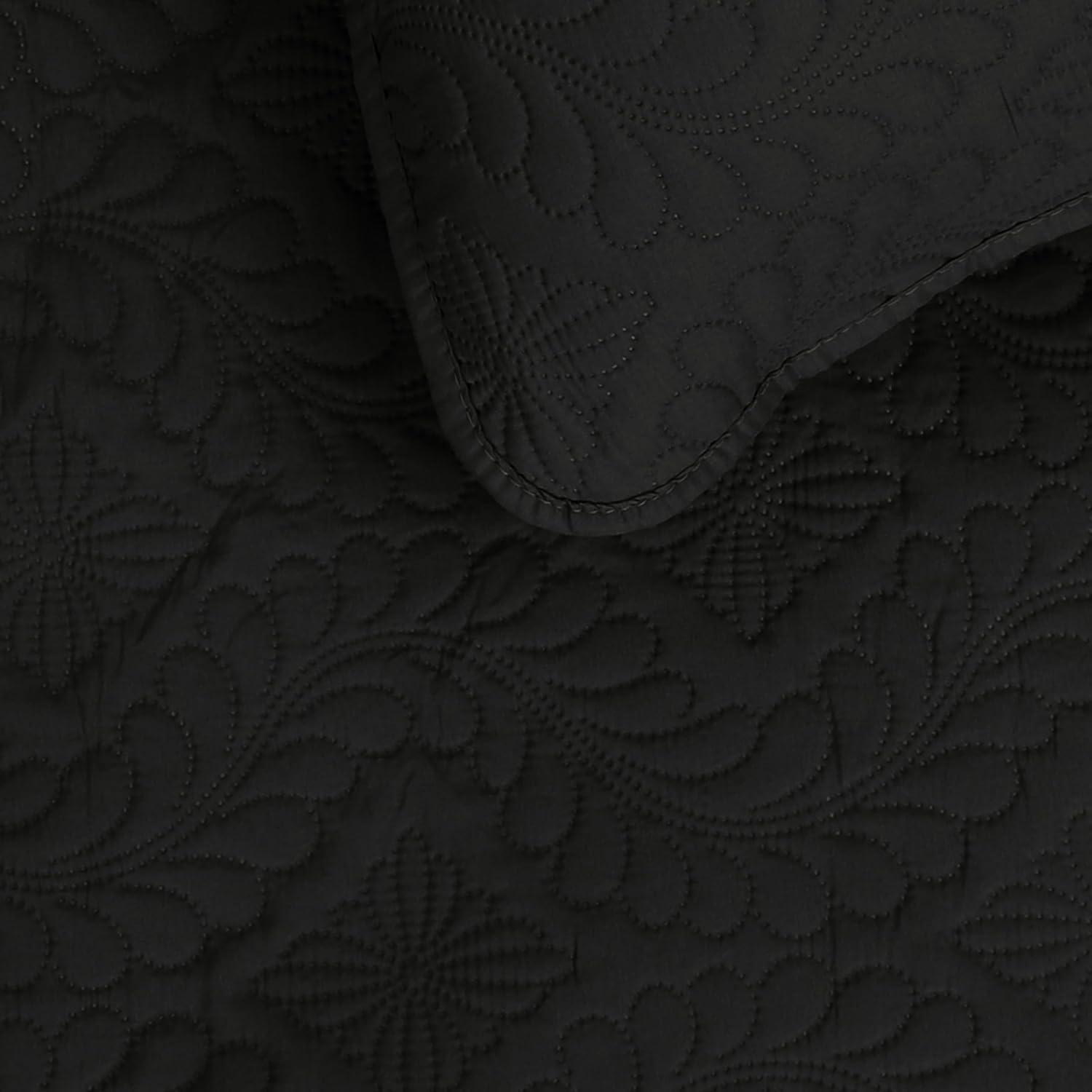 image:imageEasyGoing FullQueen Size Reversible Quilt Set with 1 Quilt and 2 Pillow Shams Soft Bed Quilt Cover Lightweight Microfiber Bedspread Water and Stain Resistant GrayLight GrayOlive LeafblackBeige