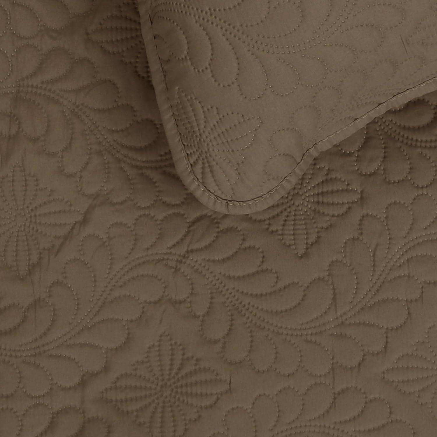 image:imageEasyGoing FullQueen Size Reversible Quilt Set with 1 Quilt and 2 Pillow Shams Soft Bed Quilt Cover Lightweight Microfiber Bedspread Water and Stain Resistant GrayLight GrayOlive LeafcamelIvory