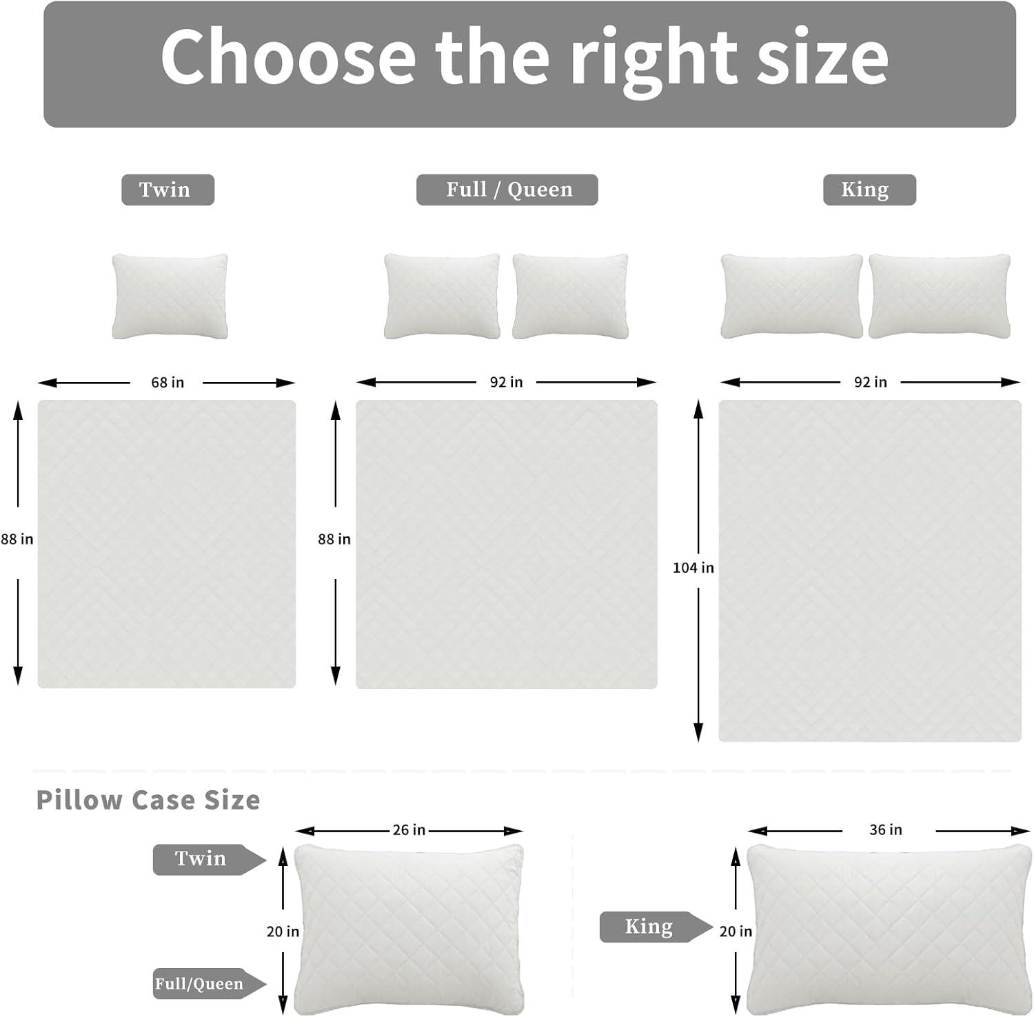 image:imageEasyGoing FullQueen Size Reversible Quilt Set with 1 Quilt and 2 Pillow Shams Soft Bed Quilt Cover Lightweight Microfiber Bedspread Water and Stain Resistant GrayLight GrayIvoryIvory