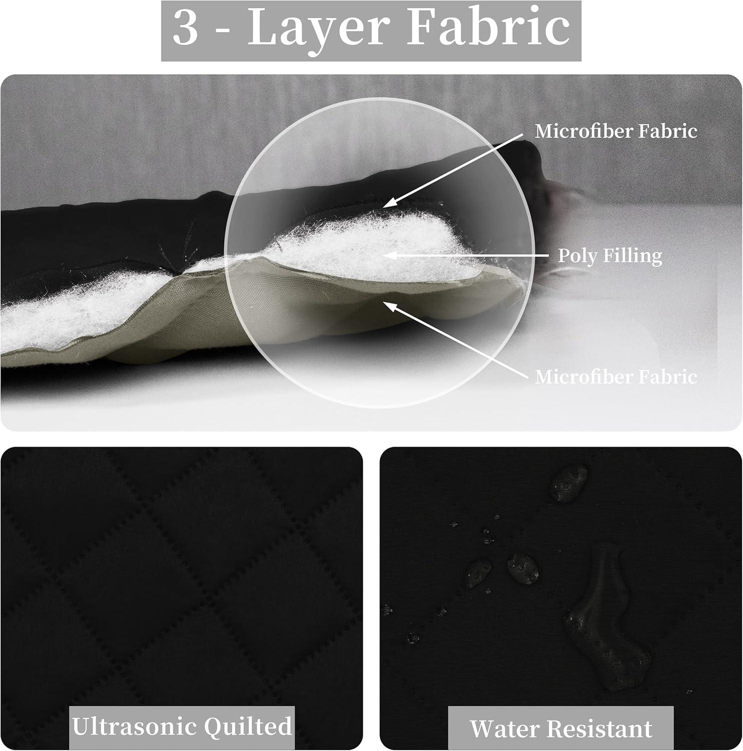 image:imageEasyGoing FullQueen Size Reversible Quilt Set with 1 Quilt and 2 Pillow Shams Soft Bed Quilt Cover Lightweight Microfiber Bedspread Water and Stain Resistant GrayLight GrayBlackBeige