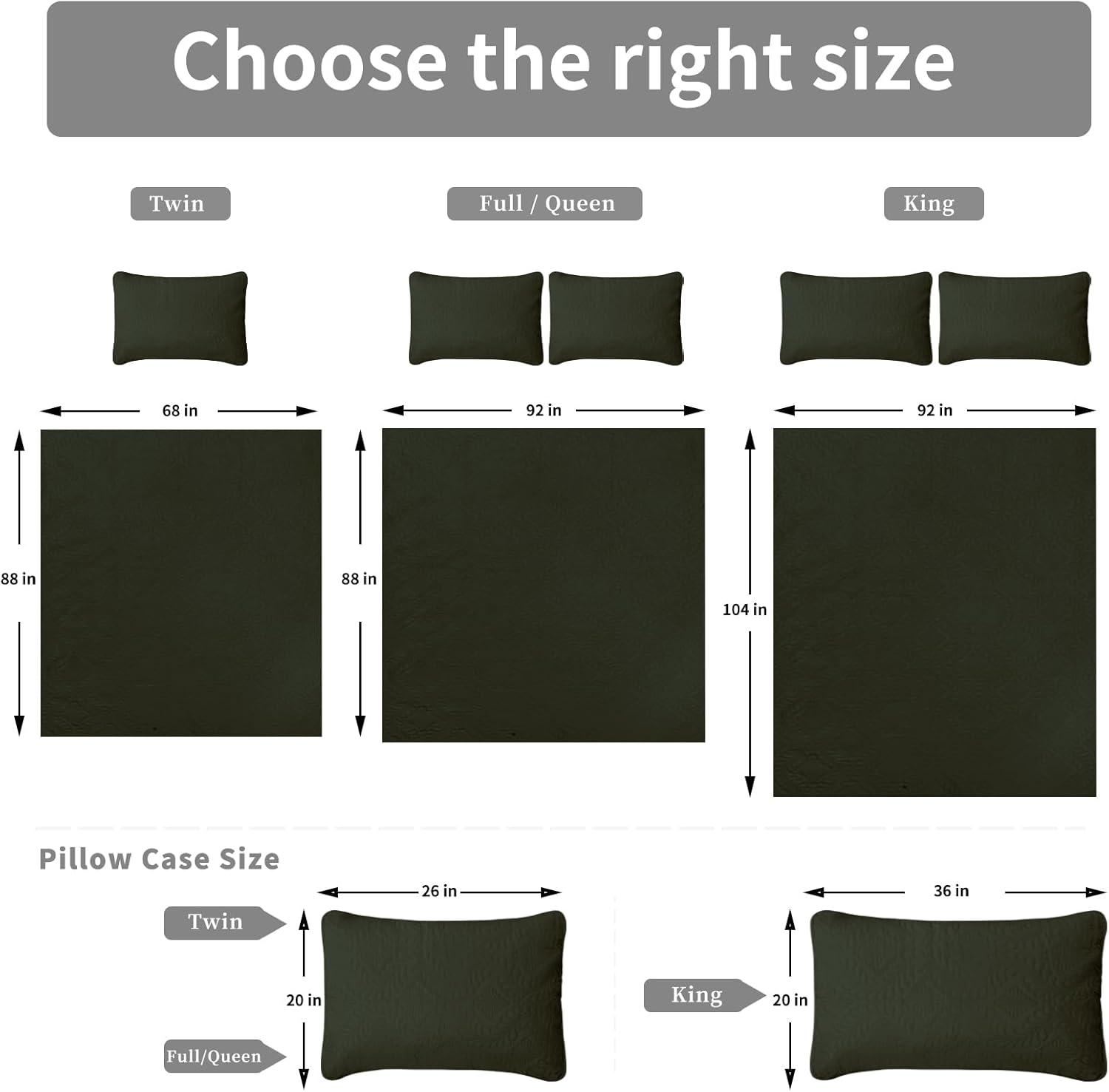 image:imageEasyGoing FullQueen Size Reversible Quilt Set with 1 Quilt and 2 Pillow Shams Soft Bed Quilt Cover Lightweight Microfiber Bedspread Water and Stain Resistant GrayLight GrayOlive Leafarmy GreenBeige