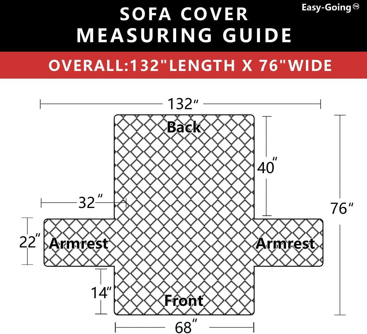 image:imageEasyGoing Micro Suede Sofa Slipcover Sofa Cover Couch Cover with Three Pockets Quilted Pets Covers Plastic Drop Printing PetsKidsChildrenDogCat SofaCamel