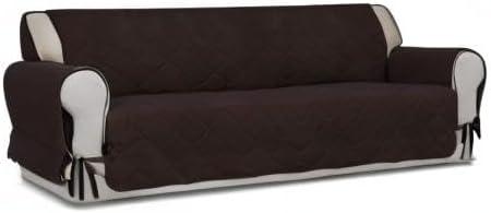 image:imageEasyGoing Micro Suede Sofa Slipcover Sofa Cover Couch Cover with Three Pockets Quilted Pets Covers Plastic Drop Printing PetsKidsChildrenDogCat SofaCoffee