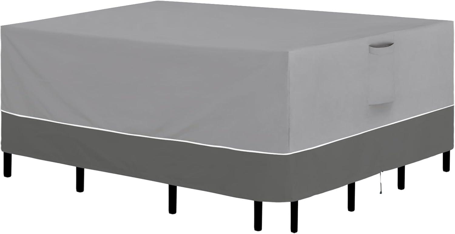 image:imageEasyGoing Patio Furniture Cover 110x84 Rectangle Outdoor Table and Chair Set Covers Waterproof UV Resistant Outdoor Sectional Sofa Set Covers GrayDark GrayGrayDark Gray