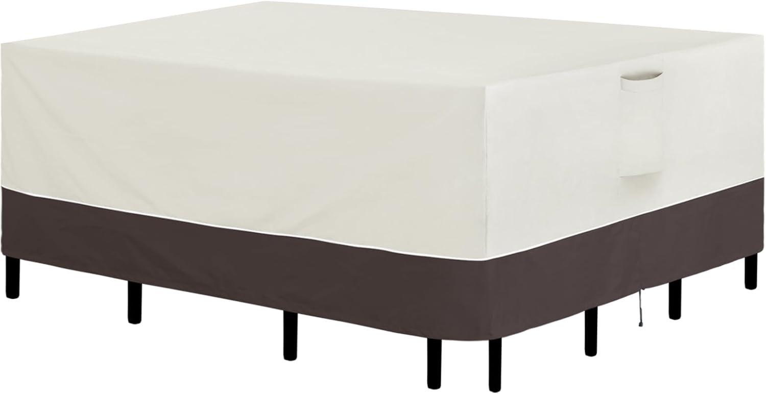 image:imageEasyGoing Patio Furniture Cover 110x84 Rectangle Outdoor Table and Chair Set Covers Waterproof UV Resistant Outdoor Sectional Sofa Set Covers GrayDark GrayBeigeBrown