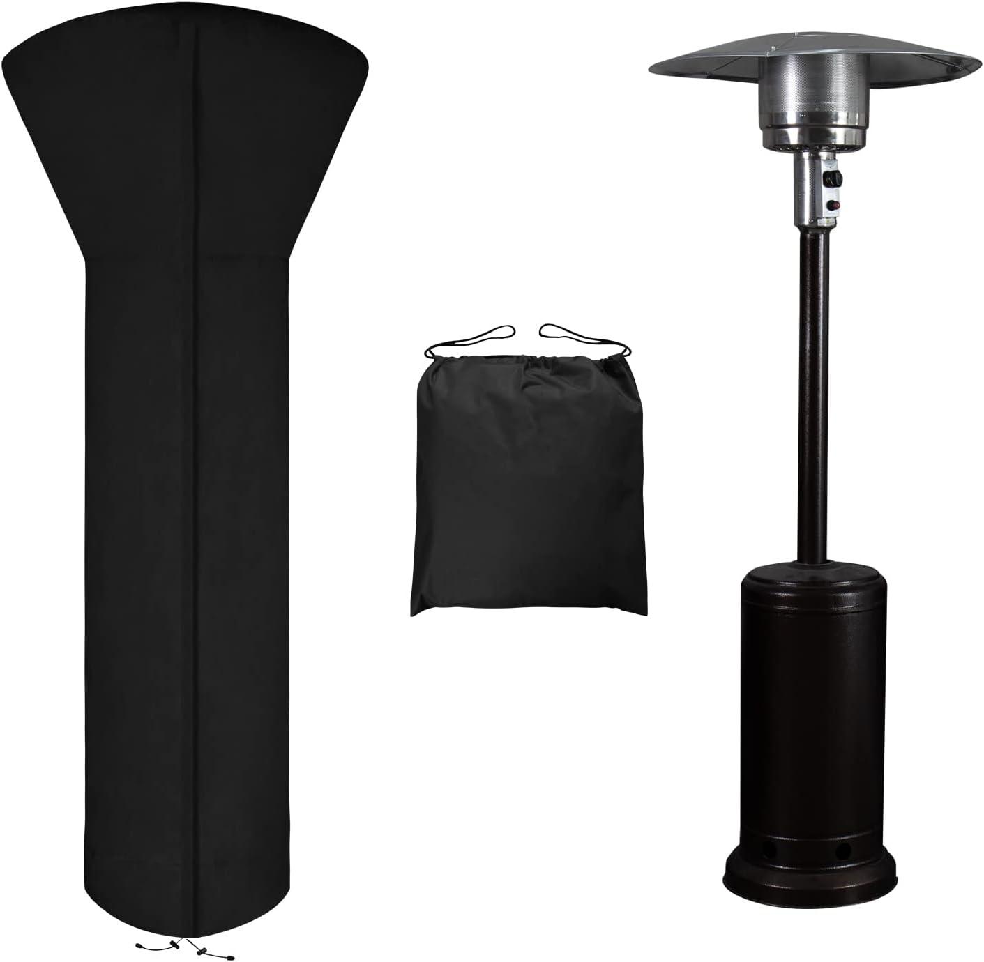 image:imageEasyGoing Patio Heater Cover with Zipper and Storage Bag Waterproof Outdoor Heater Cover Dustproof UVResisant WindResistant 89H x 33D x 19B CamelBlack