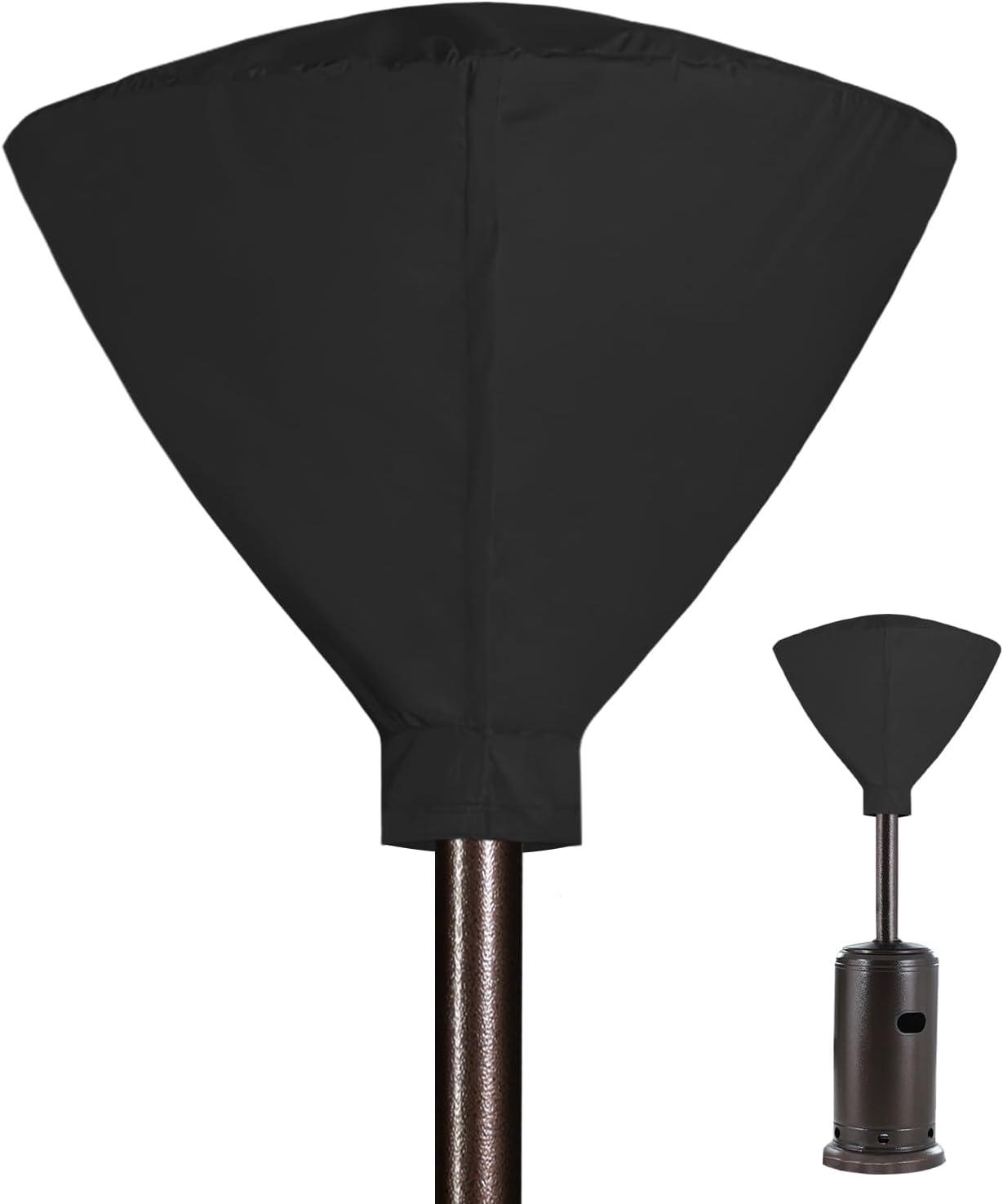 image:imageEasyGoing Patio Heater Cover with Zipper and Storage Bag Waterproof Outdoor Heater Cover Dustproof UVResisant WindResistant 89H x 33D x 19B CamelBlack
