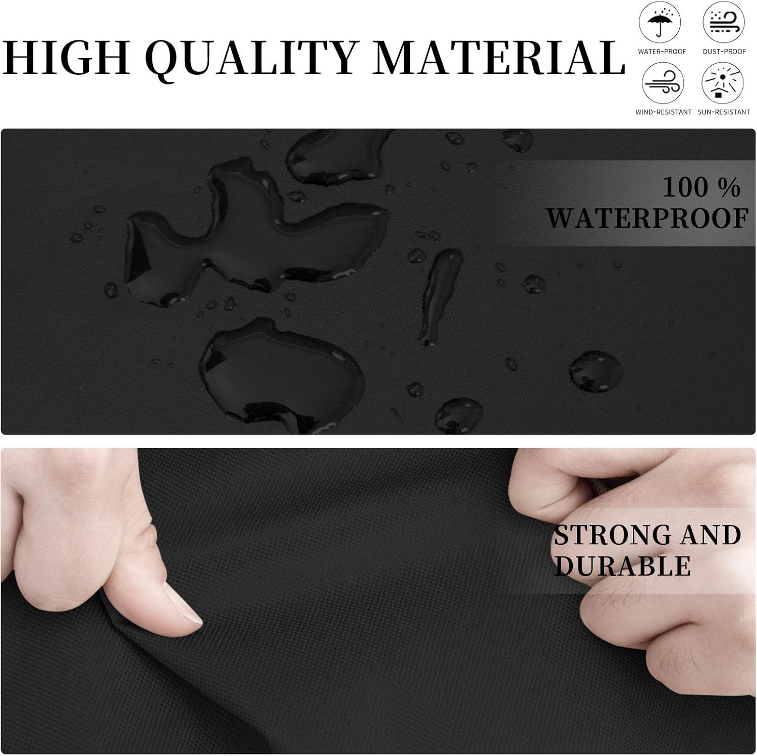 image:imageEasyGoing Patio VShaped Sectional Sofa Cover Waterproof Outdoor Sectional CoverHeavy Duty Garden Furniture Cover with Air Vent 89 L on Each Side x 335 D x 31 H BlackBlack