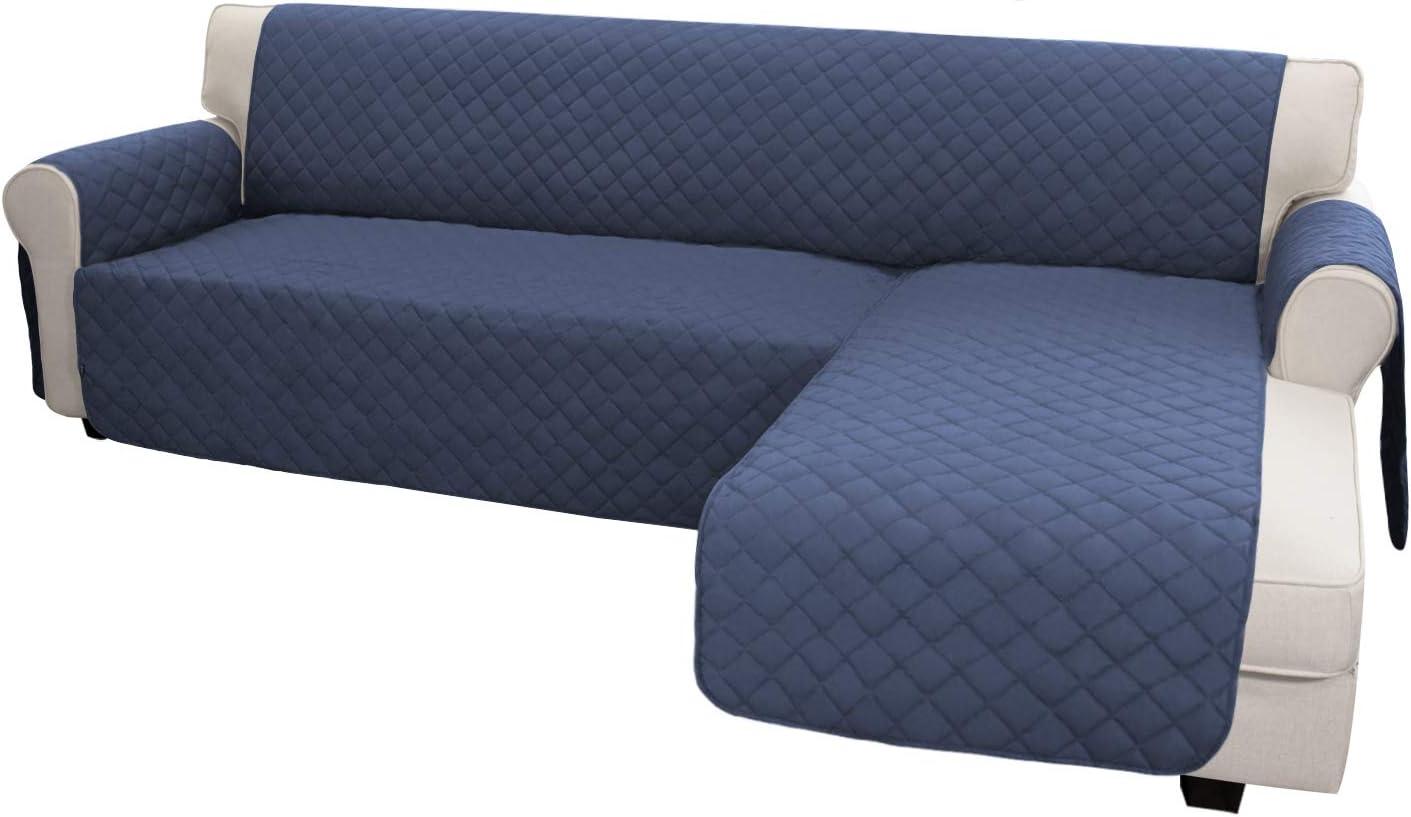 image:imageEasyGoing Sectional Couch Covers for Dogs L Shape Sofa Cover Reversible Sofa Slipcover Chaise Lounge Cover Furniture Protector Cover for Pets Dog Cat Large Dark GrayDark GrayDark BlueDark Blue