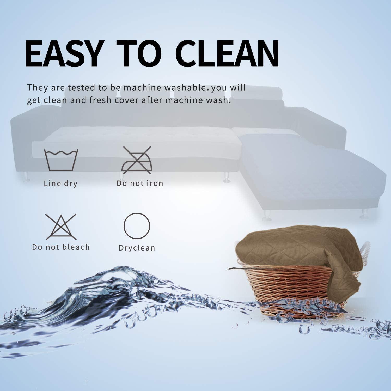 image:imageEasyGoing Sectional Couch Covers for Dogs L Shape Sofa Cover Reversible Sofa Slipcover Chaise Lounge Cover Furniture Protector Cover for Pets Dog Cat Large Dark GrayDark GrayCamelCamel