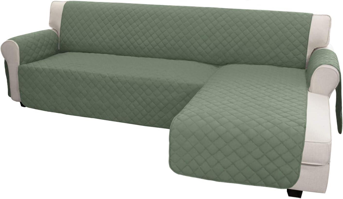 image:imageEasyGoing Sectional Couch Covers for Dogs L Shape Sofa Cover Reversible Sofa Slipcover Chaise Lounge Cover Furniture Protector Cover for Pets Dog Cat Large Dark GrayDark GrayGreyish GreenGreyish Green