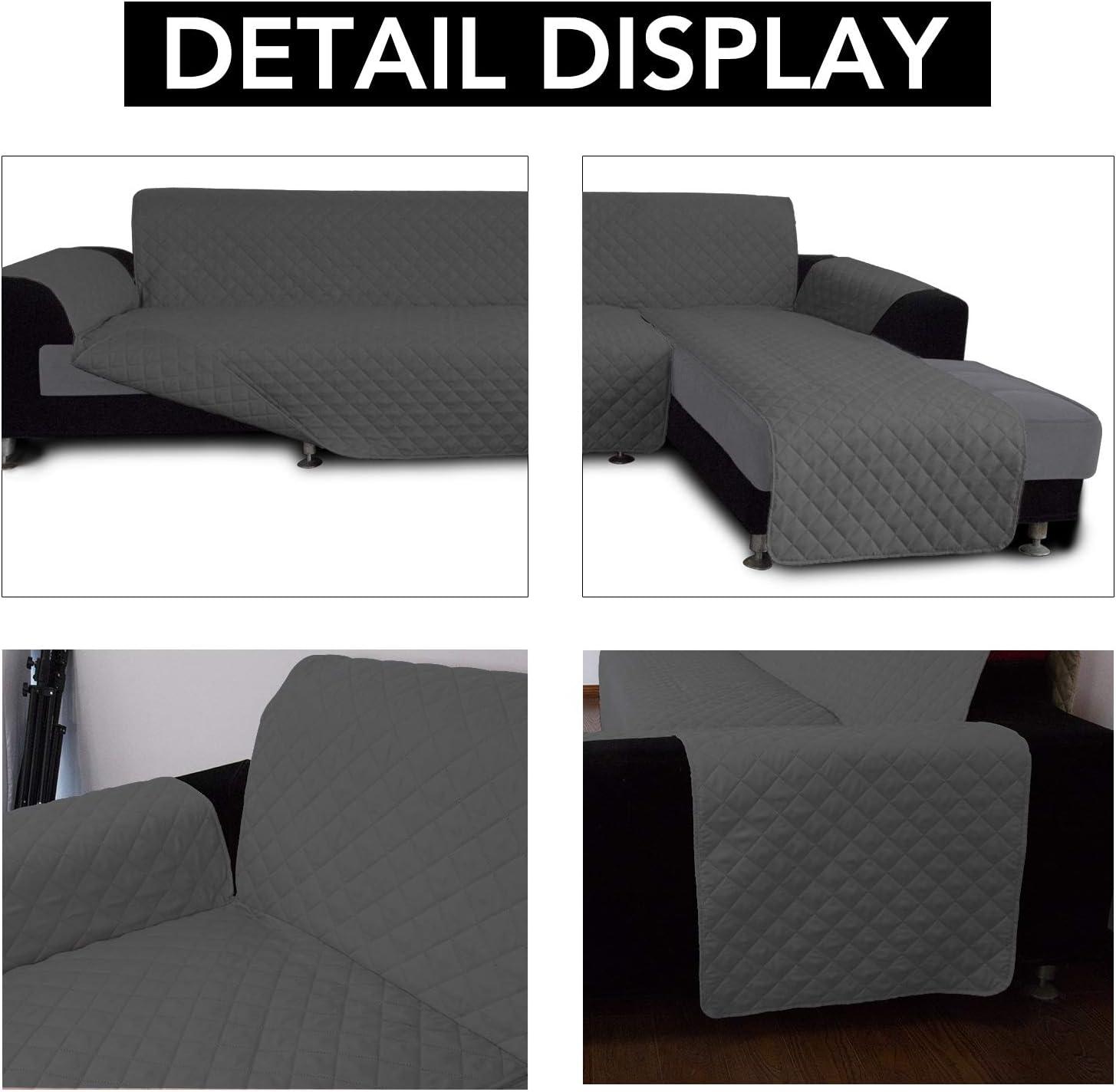 image:imageEasyGoing Sectional Couch Covers for Dogs L Shape Sofa Cover Reversible Sofa Slipcover Chaise Lounge Cover Furniture Protector Cover for Pets Dog Cat Large Dark GrayDark GrayDark GrayDark Gray