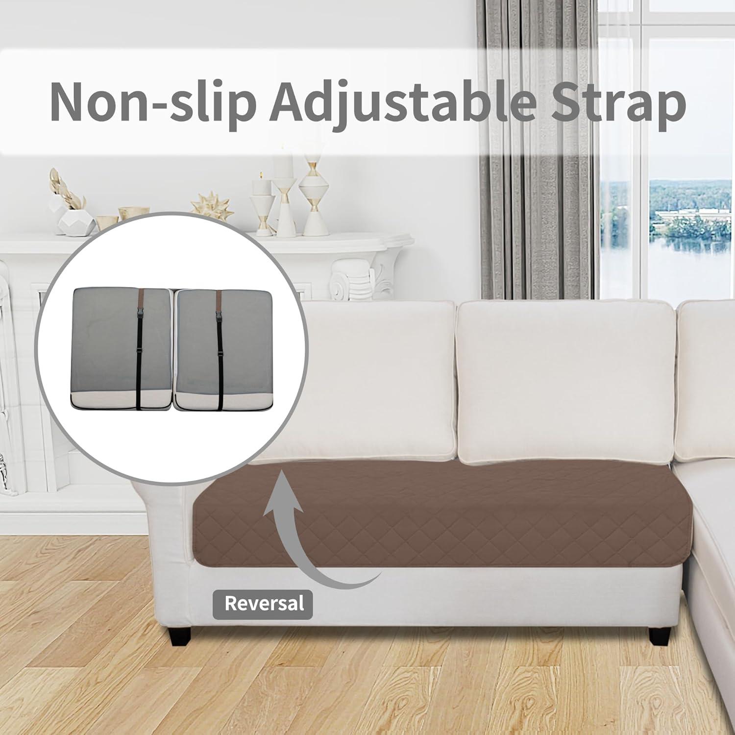image:imageEasyGoing Sectional Couch Covers for Dogs L Shape Sofa Cover Reversible Sofa Slipcover Chaise Lounge Cover Furniture Protector Cover for Pets Dog Cat Large Dark GrayDark GrayBrownBeige