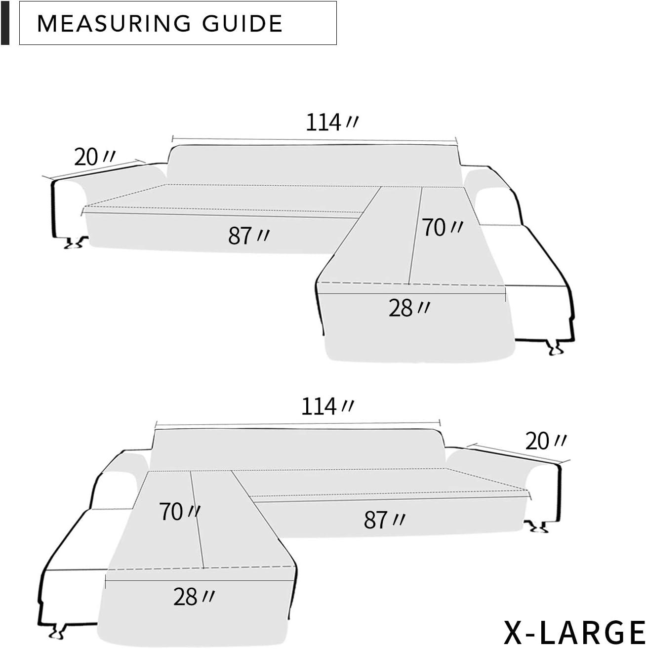 image:imageEasyGoing Sectional Couch Covers for Dogs L Shape Sofa Cover Reversible Sofa Slipcover Chaise Lounge Cover Furniture Protector Cover for Pets Dog Cat Large Dark GrayDark GrayGreyish GreenGreyish Green