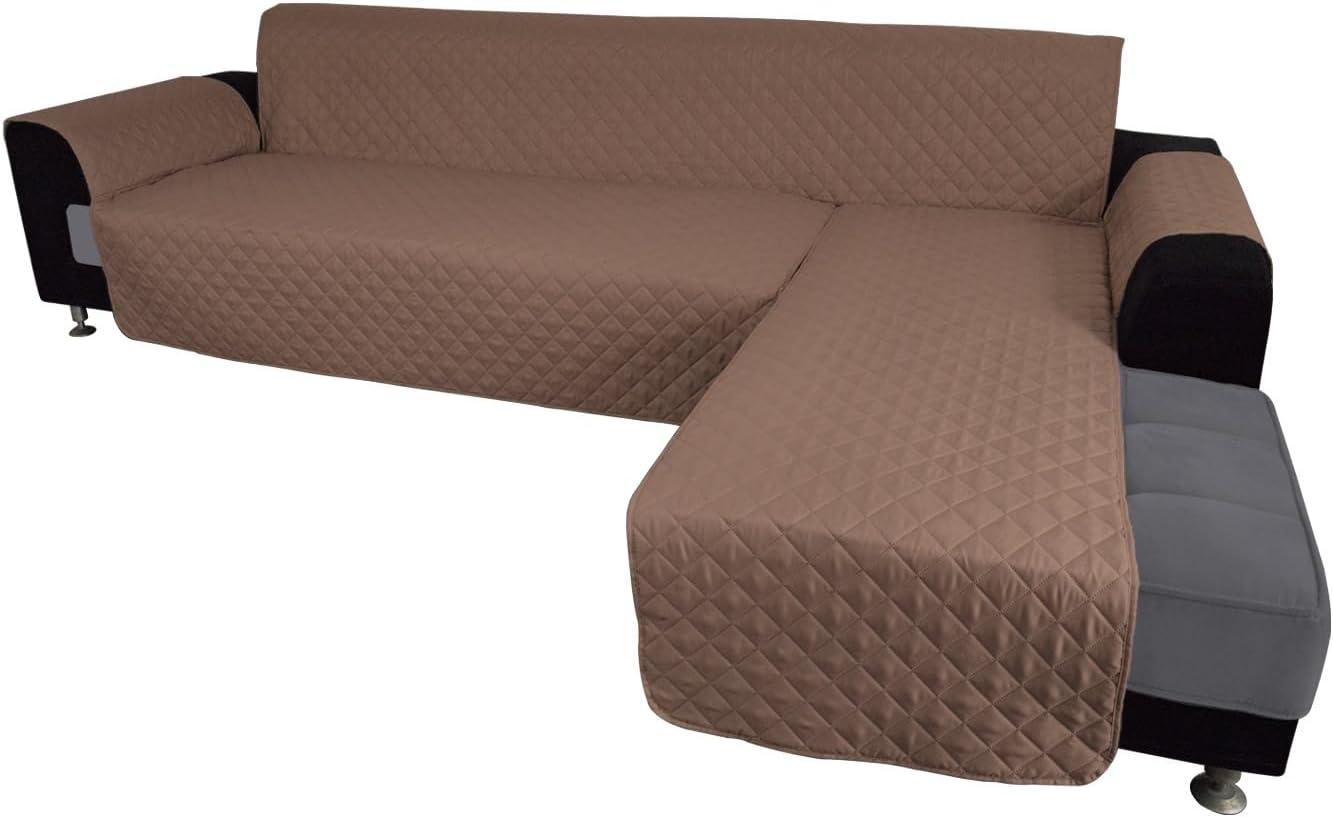 image:imageEasyGoing Sectional Couch Covers for Dogs L Shape Sofa Cover Reversible Sofa Slipcover Chaise Lounge Cover Furniture Protector Cover for Pets Dog Cat Large Dark GrayDark GrayBrownBrown