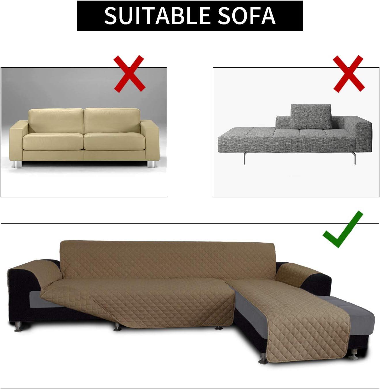 image:imageEasyGoing Sectional Couch Covers for Dogs L Shape Sofa Cover Reversible Sofa Slipcover Chaise Lounge Cover Furniture Protector Cover for Pets Dog Cat Large Dark GrayDark GrayCamelCamel