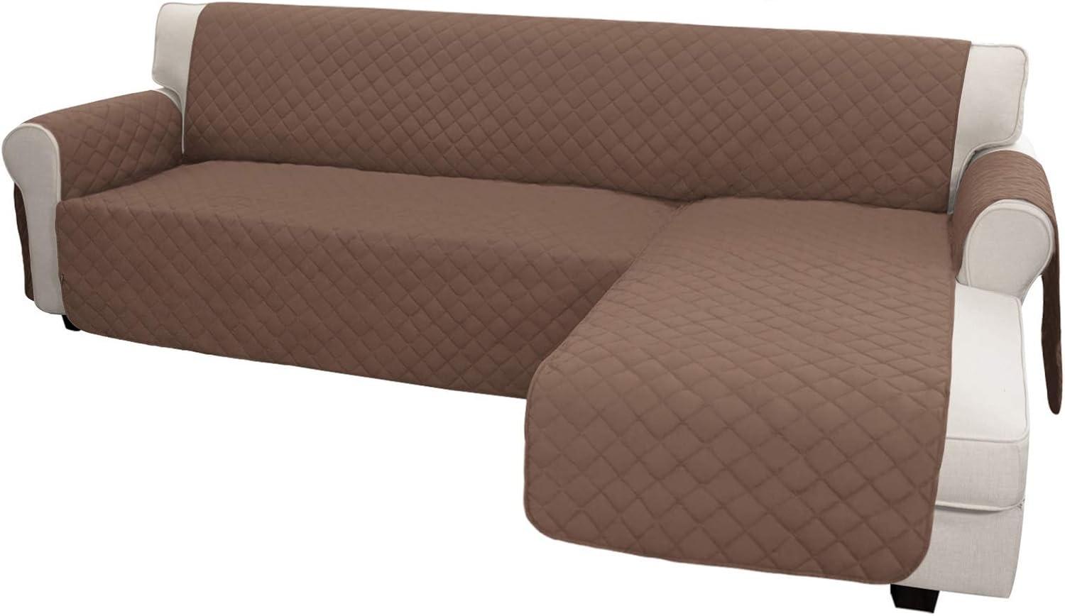 image:imageEasyGoing Sectional Couch Covers for Dogs L Shape Sofa Cover Reversible Sofa Slipcover Chaise Lounge Cover Furniture Protector Cover for Pets Dog Cat Large Dark GrayDark GrayBrownBrown