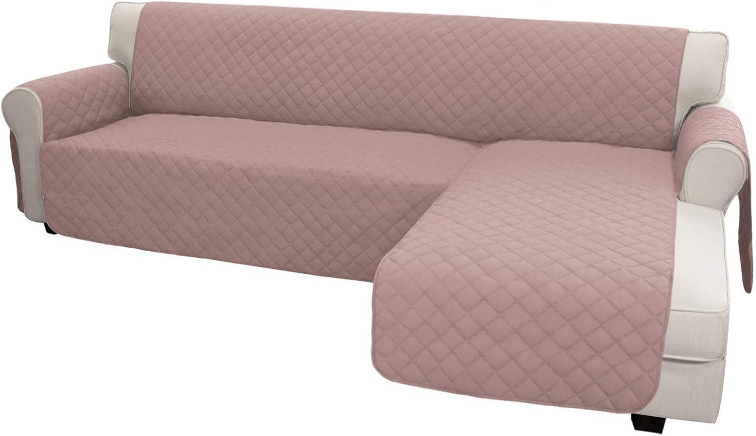 image:imageEasyGoing Sectional Couch Covers for Dogs L Shape Sofa Cover Reversible Sofa Slipcover Chaise Lounge Cover Furniture Protector Cover for Pets Dog Cat Large Dark GrayDark GrayPinkPink