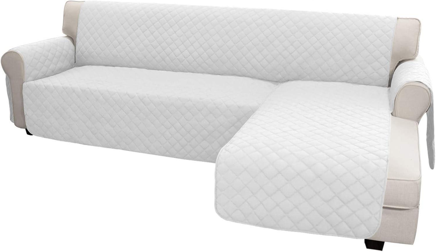image:imageEasyGoing Sectional Couch Covers for Dogs L Shape Sofa Cover Reversible Sofa Slipcover Chaise Lounge Cover Furniture Protector Cover for Pets Dog Cat Large Dark GrayDark GrayWhiteWhite