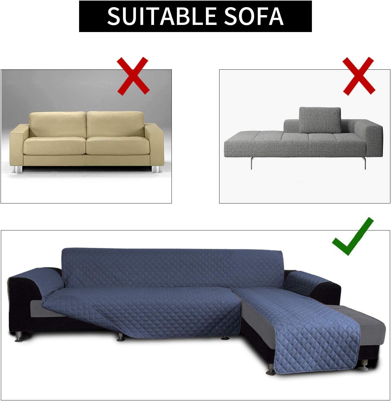 image:imageEasyGoing Sectional Couch Covers for Dogs L Shape Sofa Cover Reversible Sofa Slipcover Chaise Lounge Cover Furniture Protector Cover for Pets Dog Cat Large Dark GrayDark GrayDark BlueDark Blue