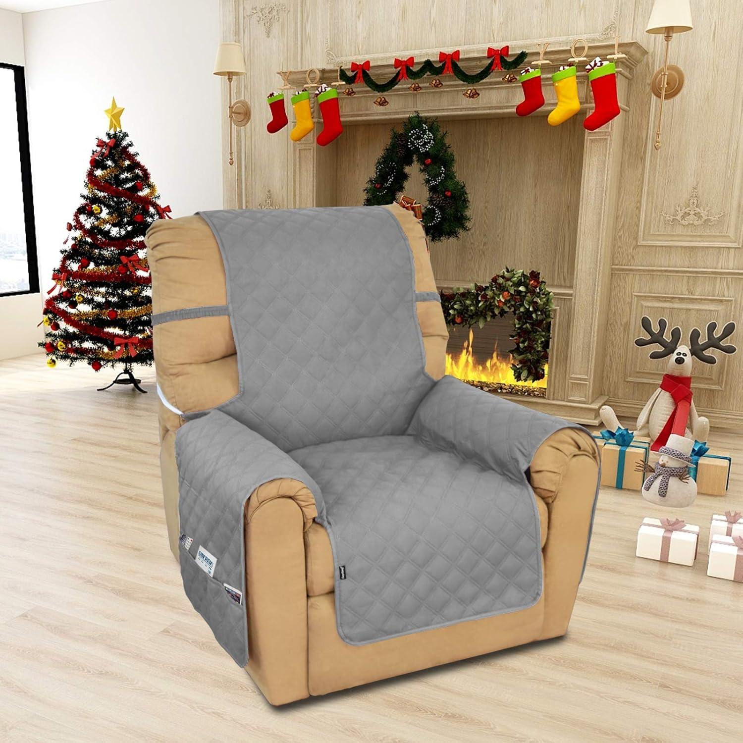 image:imageEasyGoing Sofa Slipcover Waterproof Couch Cover for 3 Cushion Couch Sofa Cover Furniture Protector Cover Pets Covers Washable NonSlip Fabric Pets Kids Children Dog Cat Sofa ChocolateGrey