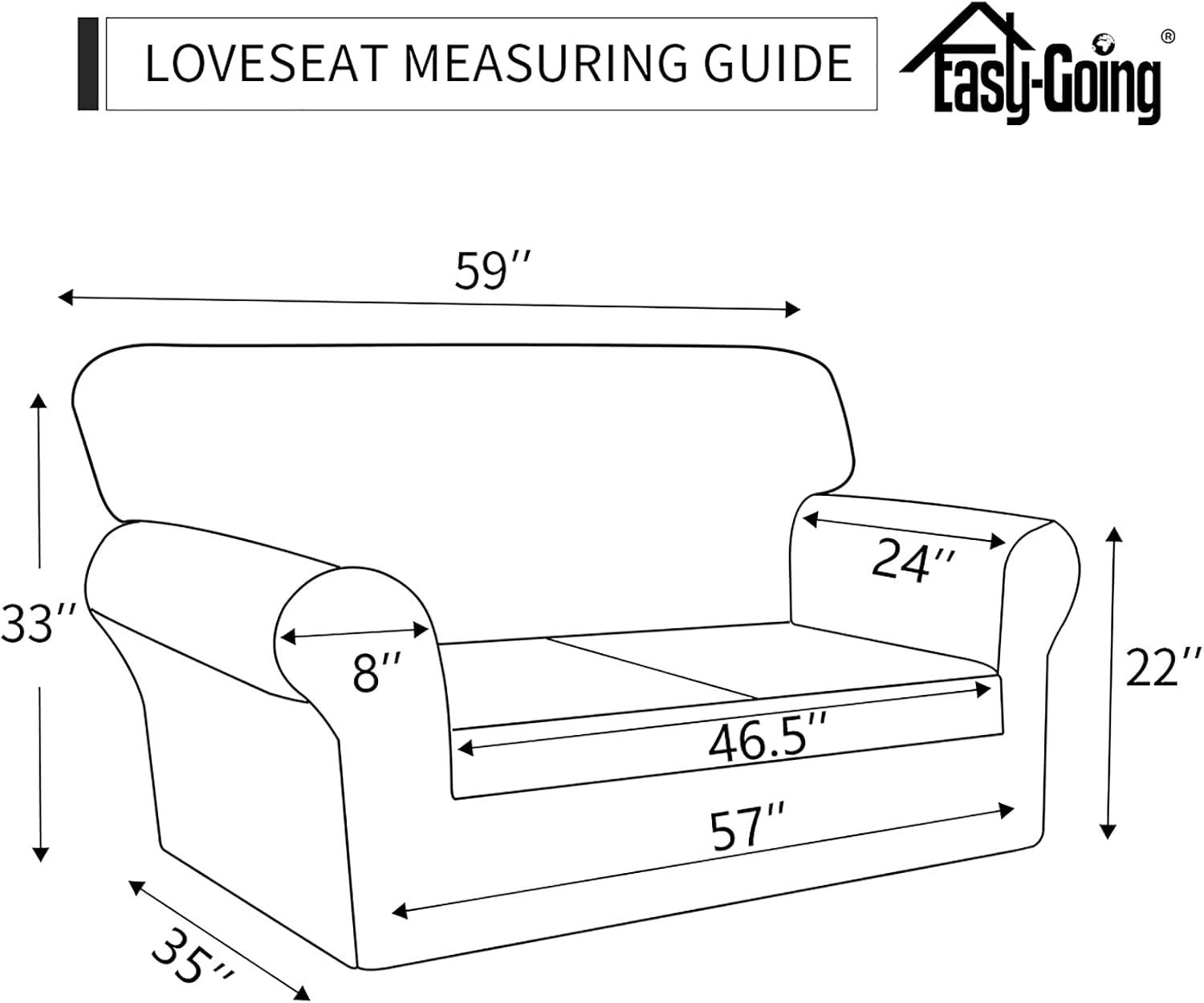 image:imageEasyGoing Sofa Slipcover Waterproof Couch Cover for 3 Cushion Couch Sofa Cover Furniture Protector Cover Pets Covers Washable NonSlip Fabric Pets Kids Children Dog Cat Sofa ChocolateWhite