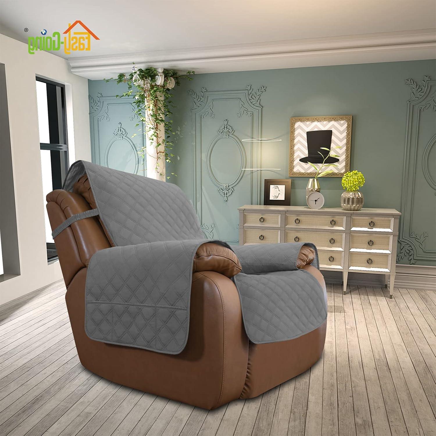 image:imageEasyGoing Sofa Slipcover Waterproof Couch Cover for 3 Cushion Couch Sofa Cover Furniture Protector Cover Pets Covers Washable NonSlip Fabric Pets Kids Children Dog Cat Sofa ChocolateGrey