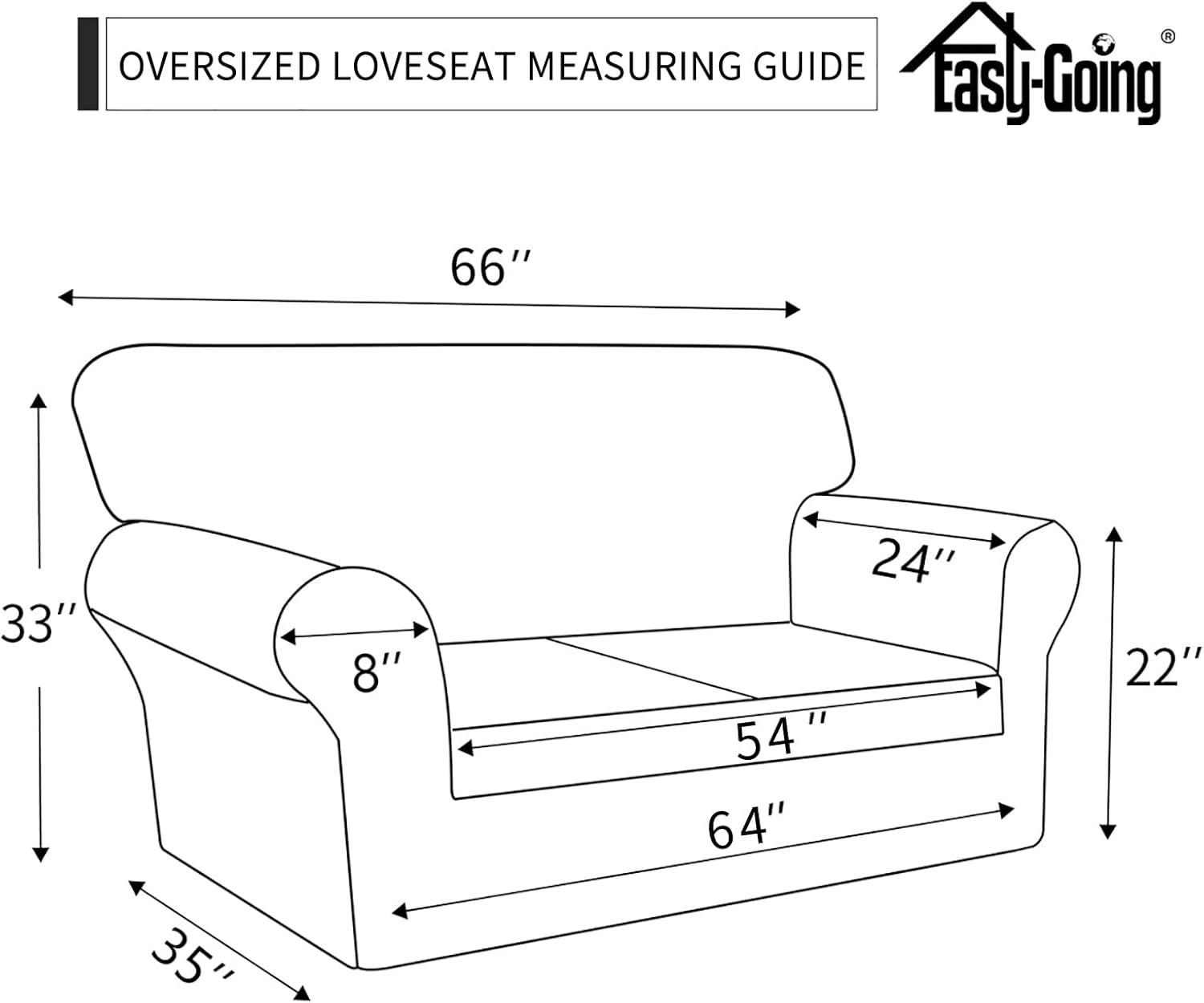 image:imageEasyGoing Sofa Slipcover Waterproof Couch Cover for 3 Cushion Couch Sofa Cover Furniture Protector Cover Pets Covers Washable NonSlip Fabric Pets Kids Children Dog Cat Sofa ChocolateBlack