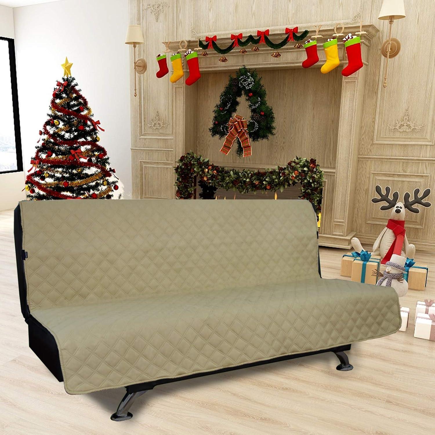 image:imageEasyGoing Sofa Slipcover Waterproof Couch Cover for 3 Cushion Couch Sofa Cover Furniture Protector Cover Pets Covers Washable NonSlip Fabric Pets Kids Children Dog Cat Sofa ChocolateSand