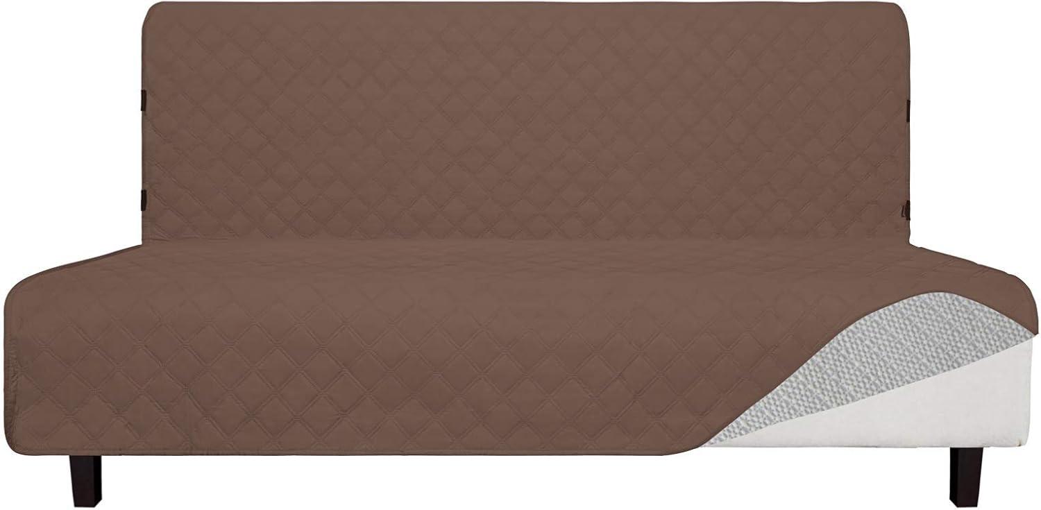 image:imageEasyGoing Sofa Slipcover Waterproof Couch Cover for 3 Cushion Couch Sofa Cover Furniture Protector Cover Pets Covers Washable NonSlip Fabric Pets Kids Children Dog Cat Sofa ChocolateBrown