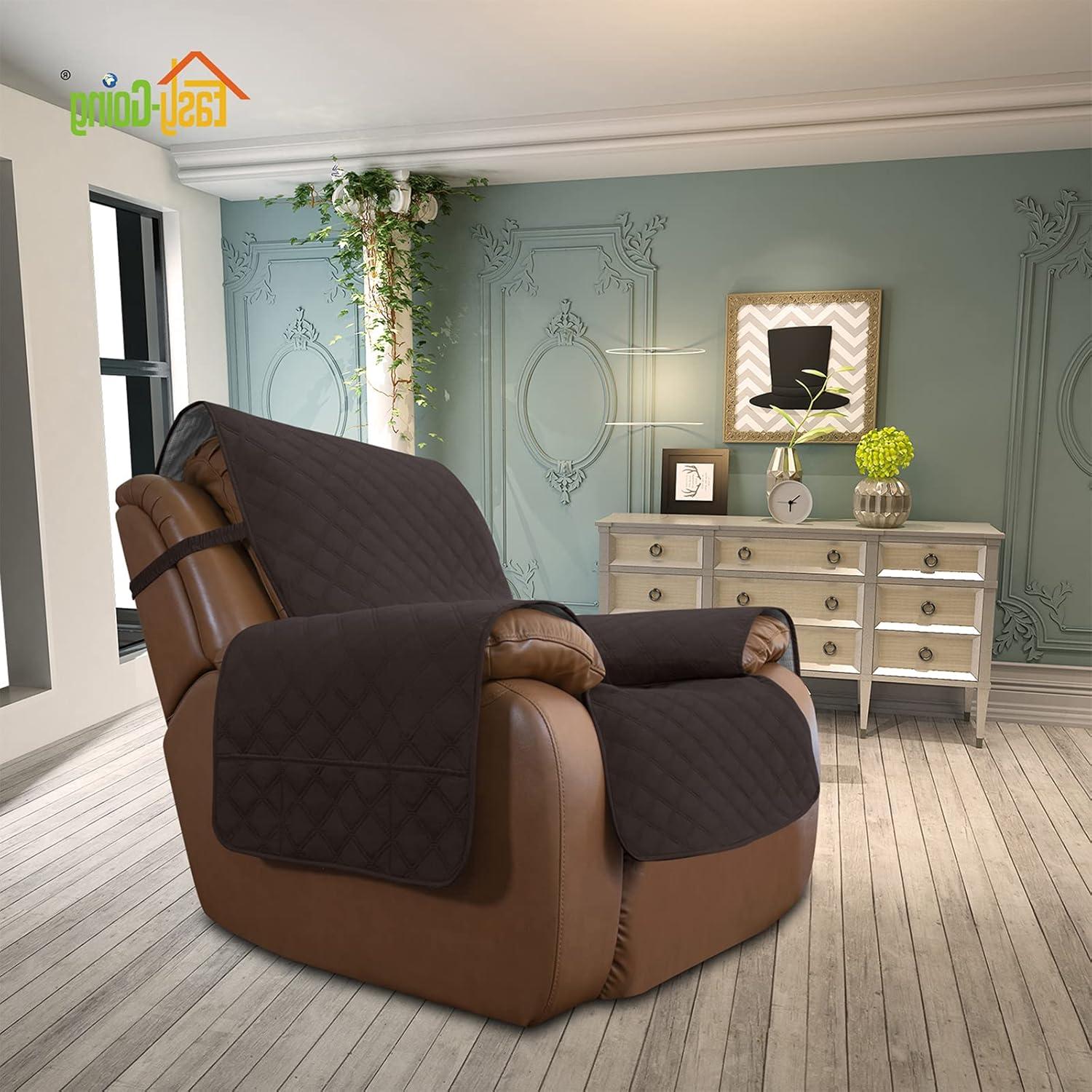 image:imageEasyGoing Sofa Slipcover Waterproof Couch Cover for 3 Cushion Couch Sofa Cover Furniture Protector Cover Pets Covers Washable NonSlip Fabric Pets Kids Children Dog Cat Sofa ChocolateChocolate